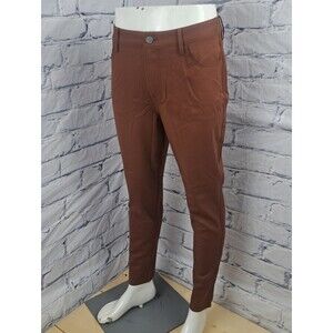 NEW Unbound Merino Men's Traveler Pants in Rust Slim Fit Size 30 Actual 31x28